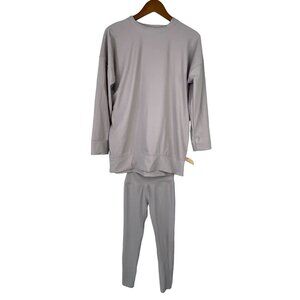 Five Dancewear 2 Piece Set Size Small Textured Pullover Legging Nylon Purple